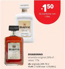 Spar DISARONNO originale 28% 70 cl aanbieding