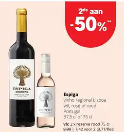 Spar Espiga reserva rood 75 cl aanbieding