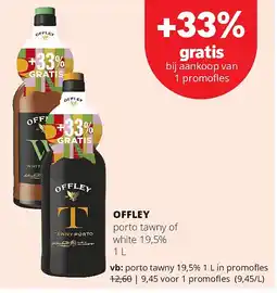 Spar OFFLEY porto tawny 19,5% 1 L in promofles aanbieding