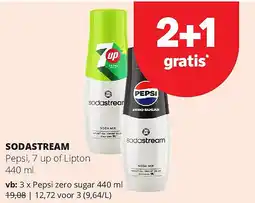 Spar SODASTREAM Pepsi zero sugar 440 ml aanbieding