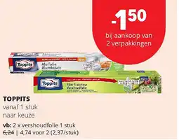 Spar TOPPITS vershoudfolie 1 stuk aanbieding