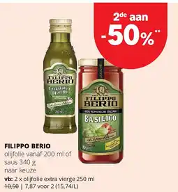 Spar FILIPPO BERIO olijfolie extra vierge 250 ml aanbieding