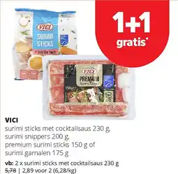 Spar VICI surimi sticks met cocktailsaus 230 g aanbieding