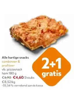 OKay Alle hartige snacks pizzasnack ham 180 g aanbieding