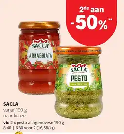 Spar SACLA pesto alla genovese 190 g aanbieding