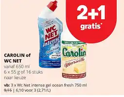 Spar Wc Net intense gel ocean fresh 750 ml aanbieding
