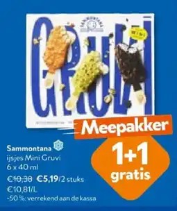 OKay Sammontana ijsjes Mini Gruvi 6 x 40 ml aanbieding