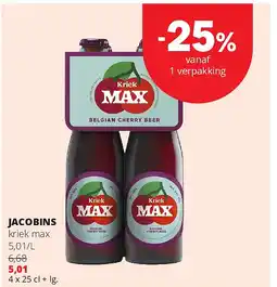 Spar JACOBINS kriek max 5,01/L aanbieding
