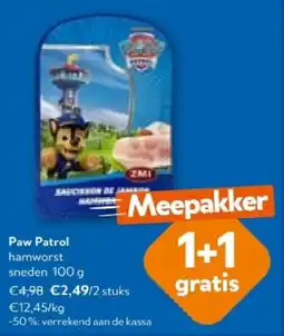OKay Paw Patrol hamworst sneden 100 g aanbieding