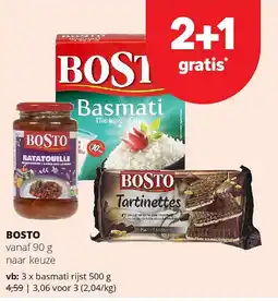 Spar BOSTO basmati rijst 500 g aanbieding