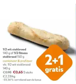 OKay 1/2 wit stokbrood 140 g aanbieding