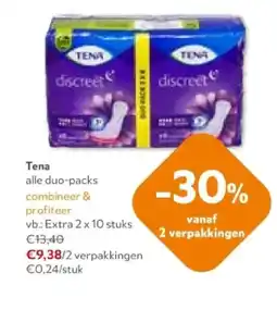 OKay Tena Extra 2 x 10 stuks aanbieding