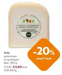OKay Polle geitenkaas jong belegen blok 250 g aanbieding