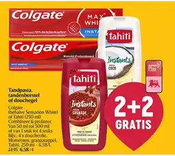 Delhaize Tandpasta, tandenborstel of douchegel aanbieding
