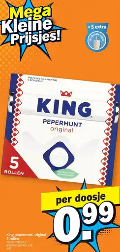 Albert Heijn King pepermunt original 5 rollen aanbieding