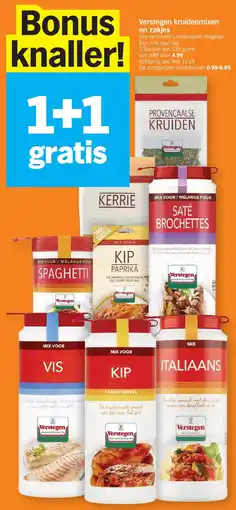 Albert Heijn Verstegen kruidenmixen en zakjes aanbieding
