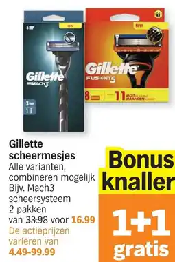 Albert Heijn Gillette scheermesjes aanbieding
