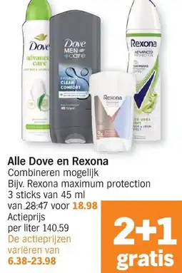 Albert Heijn Alle Dove en Rexona aanbieding