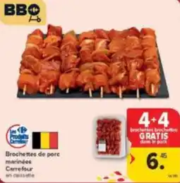 Carrefour Market Brochettes de porc marinées Carrefour aanbieding