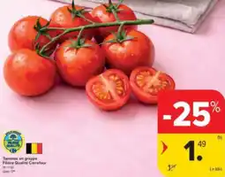 Carrefour Market Tomates en grappe Filière Qualité Carrefour aanbieding
