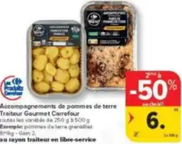 Carrefour Market Accompagnements de pommes de terre Traiteur Gourmet Carrefour aanbieding
