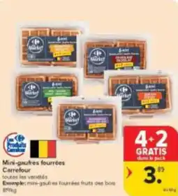 Carrefour Market Mini-gaufres fourrées Carrefour aanbieding