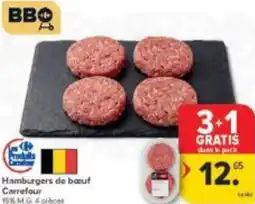 Carrefour Market Hamburgers de bœuf Carrefour aanbieding