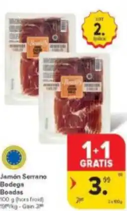 Carrefour Market Jamón Serrano Bodega Boadas aanbieding
