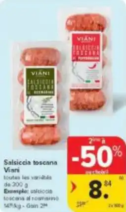 Carrefour Market Salsiccia toscana Viani aanbieding