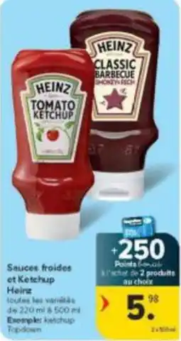 Carrefour Market Sauces froides et Ketchup Heinz aanbieding