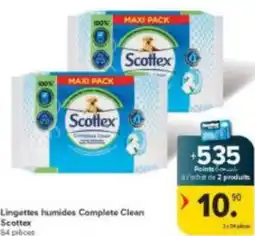 Carrefour Market Lingettes humides Complete Clean Scottex aanbieding