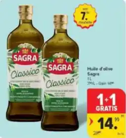 Carrefour Market Huile d'olive Sagra aanbieding