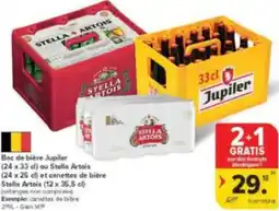 Carrefour Market Bac de bière Jupiler Stella Artois aanbieding