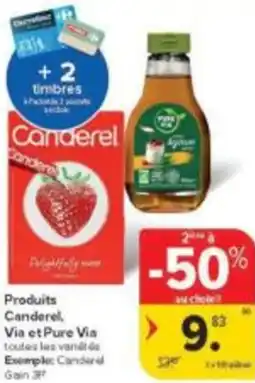 Carrefour Market Produits Canderel Via et Pure Via aanbieding