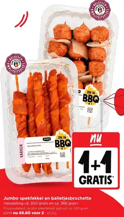 Jumbo Jumbo spekfakkel en balletjesbrochette aanbieding