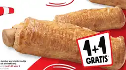 Jumbo Jumbo worstenbroodje uit de bakkerij aanbieding