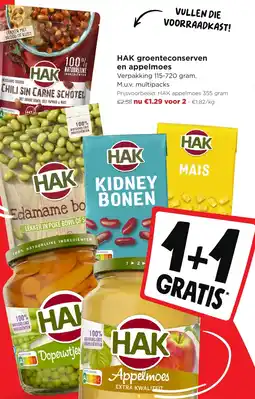 Jumbo HAK groenteconserven en appelmoes aanbieding