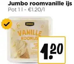 Jumbo Jumbo roomvanille ijs aanbieding