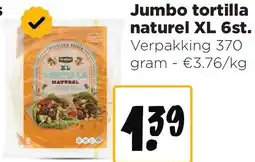 Jumbo Jumbo tortilla naturel XL 6st. aanbieding