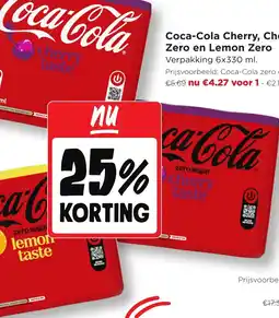 Jumbo Coca-Cola Cherry, Cherry Zero en Lemon Zero aanbieding