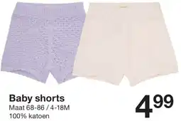 Zeeman Baby shorts aanbieding
