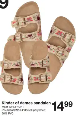 Zeeman Kinder of dames sandalen aanbieding