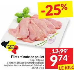 Intermarché Filets minute de poulet aanbieding