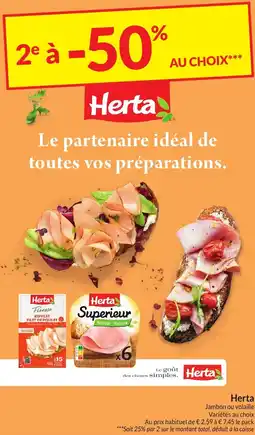 Intermarché Herta Jambon ou volaille aanbieding
