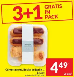 Intermarché Cornets crème, Boules de Berlin ou Éclairs aanbieding
