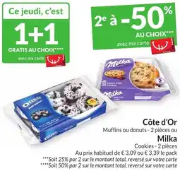 Intermarché Côte d'Or ou Milka aanbieding