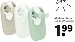 Wibra Mini ventilator aanbieding