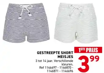 Gestreepte short meisjes