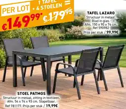 Trafic Tafel lazaro + stoel patmos aanbieding
