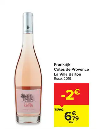 Carrefour Market Frankrijk Côtes de Provence La Villa Barton aanbieding